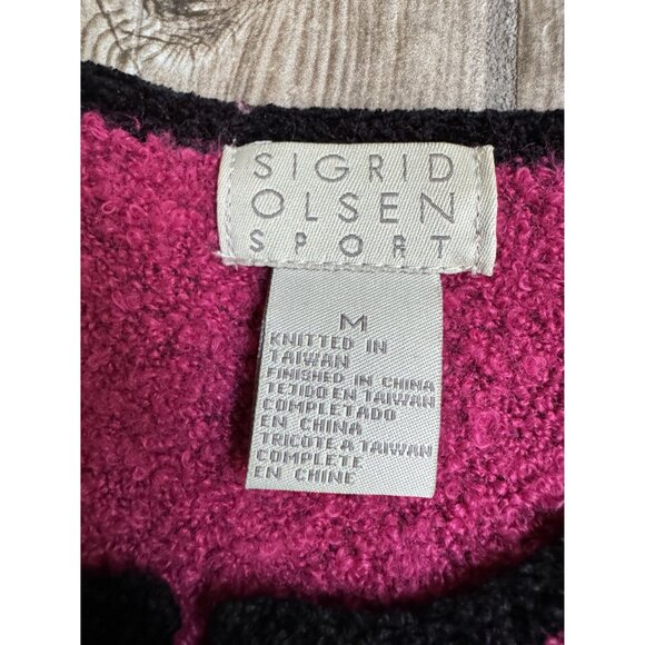 2/$18 SALE! Sigrid Olsen Cardigan Sweater Womens Size‎ M Pink Boucle Beaded - Picture 5 of 9
